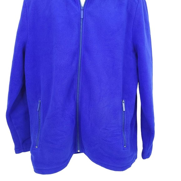 Knocker Polar Fleece Jacket Full Zip Mens Sz L Blue Long Sleeve Pockets - Picture 6 of 9